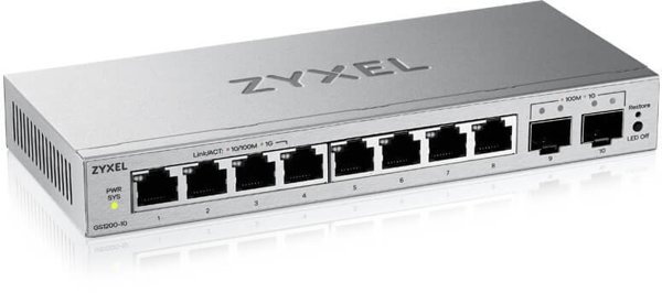 Zyxel GS1200-10v3 Διαχειριζόμενος L2 Gigabit Ethernet (10/100/1000) Desktop Γκρι