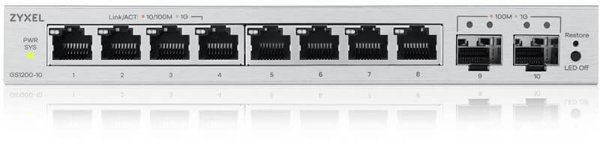 Zyxel GS1200-10v3 Διαχειριζόμενος L2 Gigabit Ethernet (10/100/1000) Desktop Γκρι