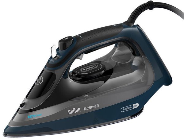 Ατμοσίδερο Braun TexStyle 9 SI9281BK, 3200W, με Πέλμα EloxalPlus, Σκούρο Μπλε
