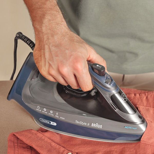 Ατμοσίδερο Braun TexStyle 9 SI9281BK, 3200W, με Πέλμα EloxalPlus, Σκούρο Μπλε