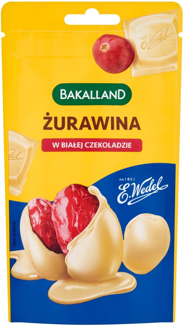 Kράνμπερι σε λευκή σοκολάτα BAKALLAND 74g