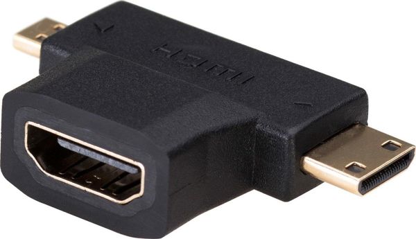 Προσαρμογέας AV Akyga HDMI Micro - HDMI Mini - HDMI μαύρο (AK-AD-23)