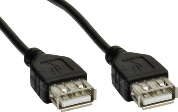 Καλώδιο USB Akyga USB-A - USB-A 1.8 m Μαύρο (AK-USB-06)