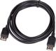 Καλώδιο USB Akyga USB-A - USB-A 1.8 m Μαύρο (AK-USB-06)
