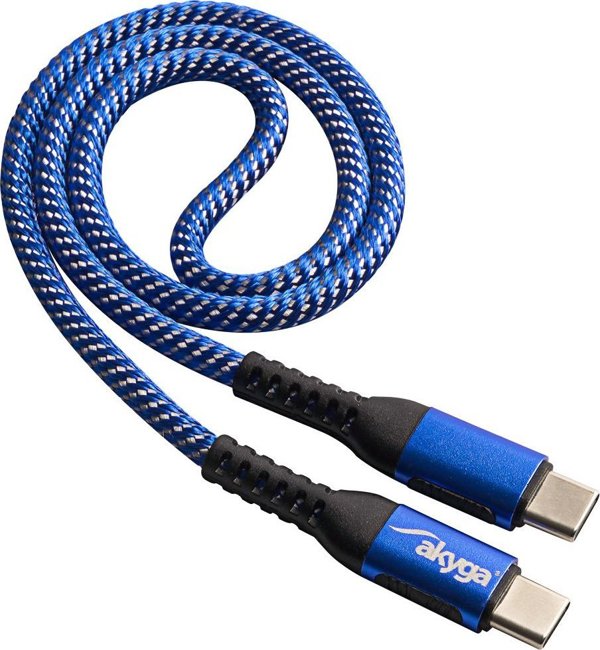 Καλώδιο USB Akyga USB-C - USB-C 0.5 m Μπλε (AK-USB-36)
