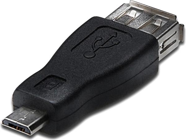 Προσαρμογέας USB Akyga microUSB - USB Μαύρο (AK-AD-08)