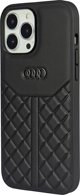Audi Audi γνήσιο δέρμα iPhone 13 Pro Max 6,7" μαύρη/μαύρη σκληρή θήκη AU-TPUPCIP13PM-Q8/D1-BK