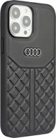 Audi Audi γνήσιο δέρμα iPhone 13 Pro Max 6,7" μαύρη/μαύρη σκληρή θήκη AU-TPUPCIP13PM-Q8/D1-BK