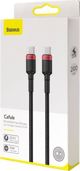 Baseus cable Cafule PD USB-C - USB-C 2,0 m 5A red-black 100W