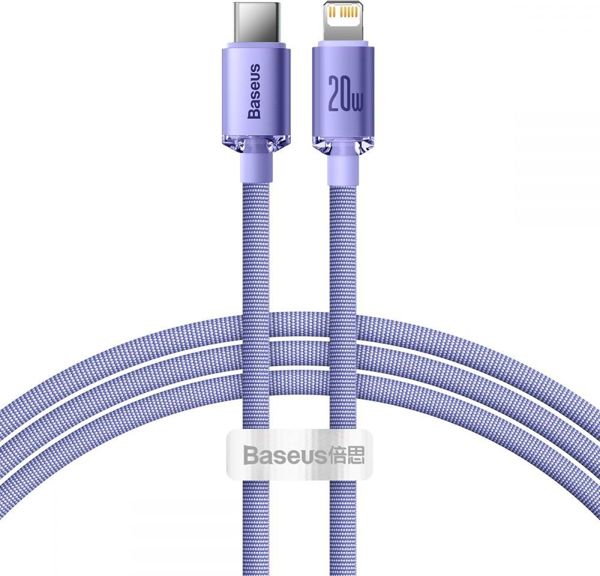 Καλώδιο USB Baseus USB-C - Lightning 1.2 m Μωβ (FD-2259-6932172602765)