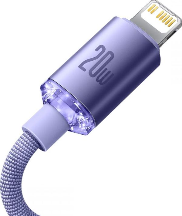 Καλώδιο USB Baseus USB-C - Lightning 1.2 m Μωβ (FD-2259-6932172602765)