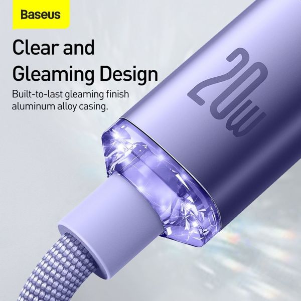 Καλώδιο USB Baseus USB-C - Lightning 1.2 m Μωβ (FD-2259-6932172602765)