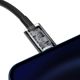 Καλώδιο USB Baseus USB-C - Lightning 1 m Μαύρο (BSU2666BLK)