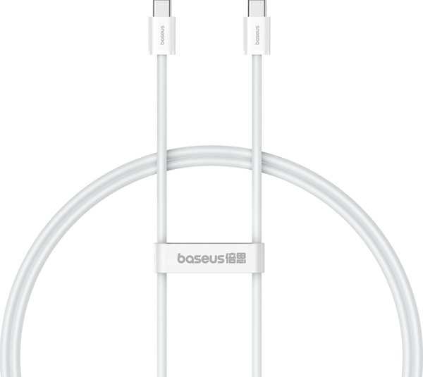 Καλώδιο USB Baseus USB-C - USB-C 1 m Λευκό (6932172648800)