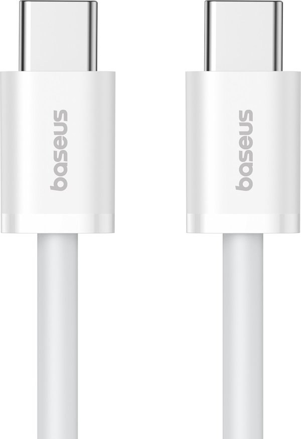 Καλώδιο USB Baseus USB-C - USB-C 1 m Λευκό (6932172648800)