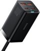 Φορτιστής Baseus Φορτιστής τοίχου Baseus GaN3 Pro 2xUSB-C + 2xUSB, 100W (μαύρη)