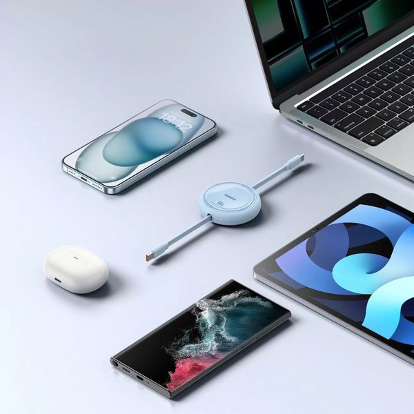 HUB USB Baseus Καλώδιο USB-C σε USB-C Baseus Free2Draw, PD, 100W, 1m (μπλε)