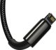 Καλώδιο USB Baseus USB-A - USB-C + microUSB + Lightning 1.5 m Μαύρο (CAMLTWJ-01)