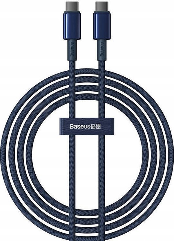Cable 100W 5A 2m USB-C - USB-C Baseus Tungsten Glod blue