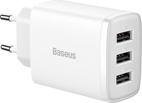 Φορτιστής Baseus CCXJ020102 3x USB-A 3.4 A (BSU3406WHT)
