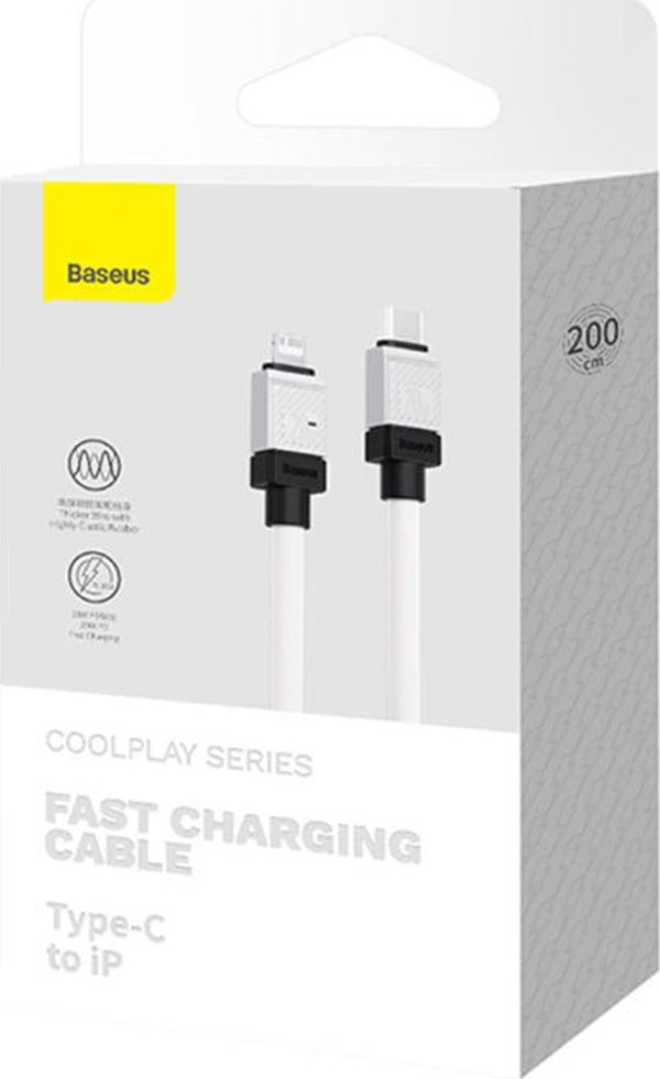 Καλώδιο USB Baseus USB-C - Lightning 2 m Λευκό (CAKW000102)