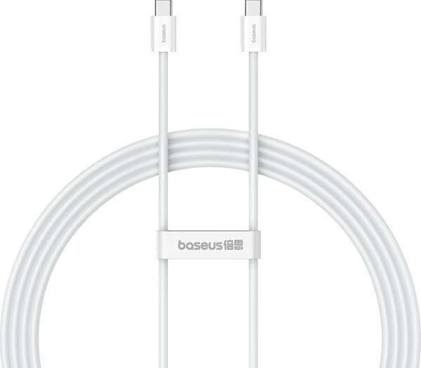 Καλώδιο USB Baseus USB-C - USB-C 2 m Λευκό (6932172648794)
