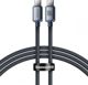 Baseus Crystal Shine Braided USB 2.0 Cable USB-C male - USB-C male Μαύρο 1.2m (CAJY000601) (BASCAJY000601)