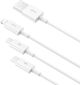 USB cable 3in1 Baseus Superior Series, USB to micro USB / USB-C / Lightning, 3.5A, 1.2m (white)