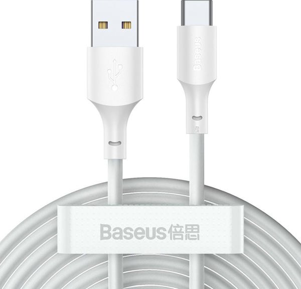 Καλώδιο USB Baseus USB-A - USB-C 1.5 m Λευκό (TZCATZJ-02)
