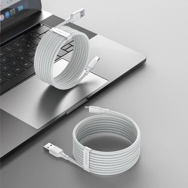 Καλώδιο USB Baseus USB-A - USB-C 1.5 m Λευκό (TZCATZJ-02)