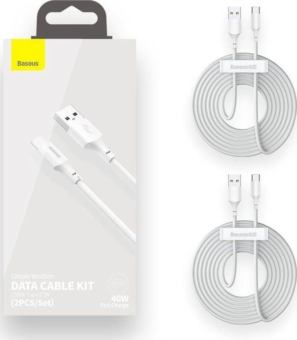 Καλώδιο USB Baseus USB-A - USB-C 1.5 m Λευκό (TZCATZJ-02)