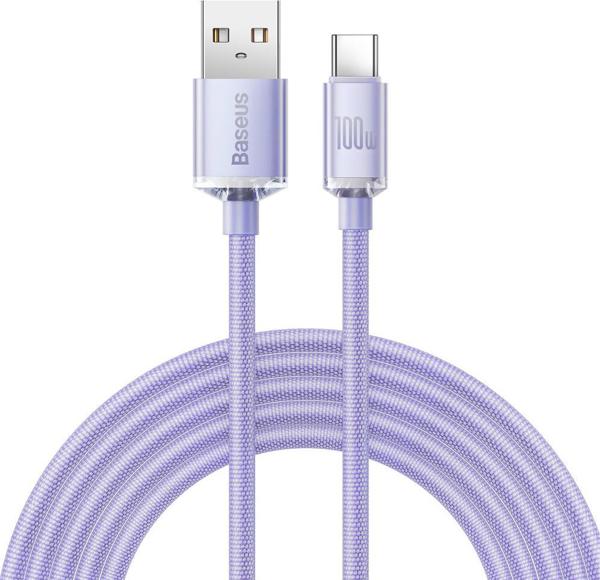 Καλώδιο USB Baseus USB-A - USB-C 2 m Μωβ (baseus_20220224125845)