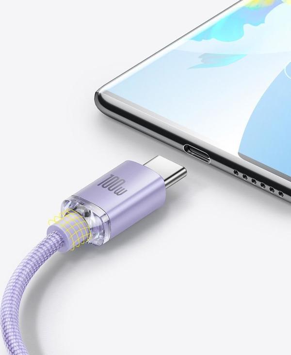Καλώδιο USB Baseus USB-A - USB-C 2 m Μωβ (baseus_20220224125845)