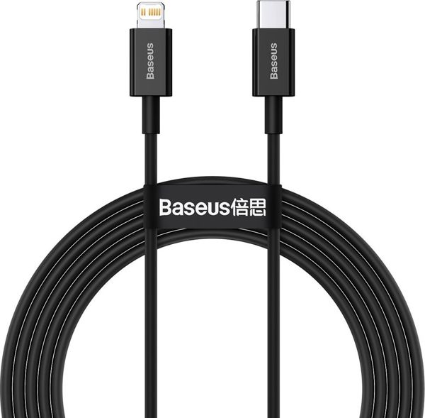 Καλώδιο USB Baseus USB-C - Lightning 2 m Μαύρο (BSU2663BLK)