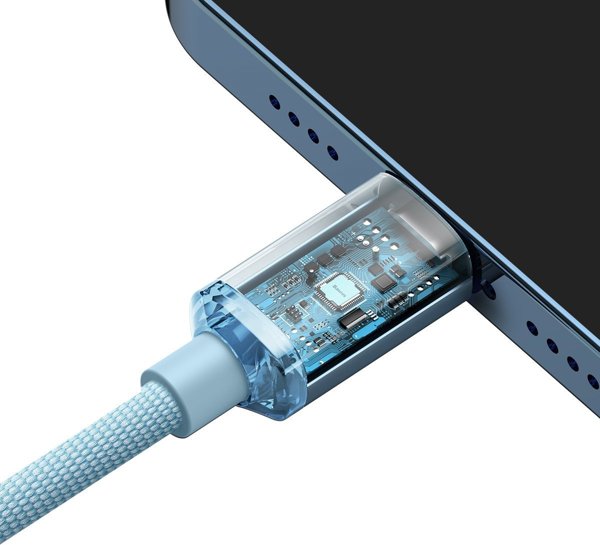 Καλώδιο USB Baseus USB-C - Lightning 1.2 m Ανοιχτό Μπλε (BSU3637)