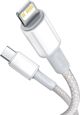 Baseus High Density Braided Cable Type-C to Lightning, PD,  20W, 1m (white)
