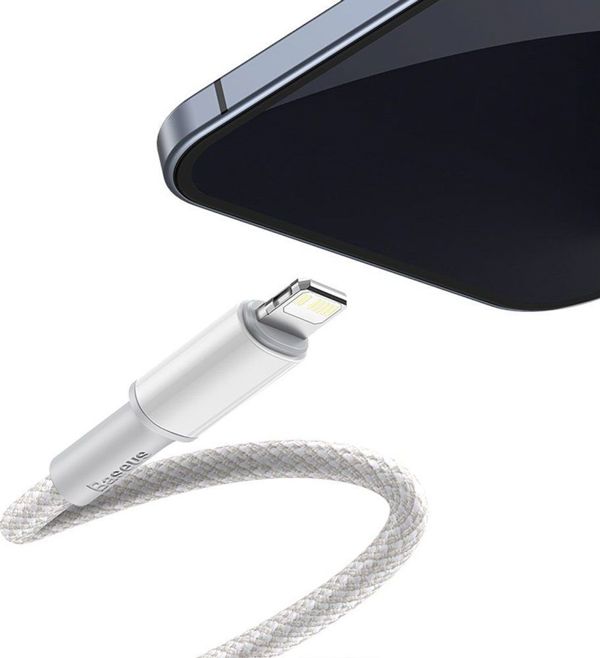 Baseus High Density Braided Cable Type-C to Lightning, PD,  20W, 1m (white)