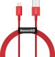 Καλώδιο USB Baseus USB-A - Lightning 1 m Κόκκινο (BSU2661RED)