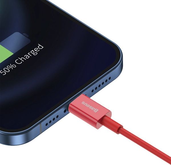 Καλώδιο USB Baseus USB-A - Lightning 1 m Κόκκινο (BSU2661RED)