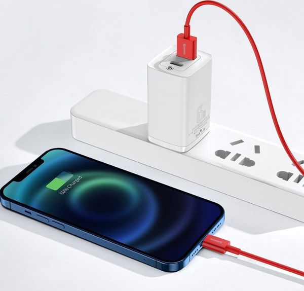 Καλώδιο USB Baseus USB-A - Lightning 1 m Κόκκινο (BSU2661RED)