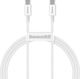 Καλώδιο USB Baseus USB-C - USB-C 1 m Λευκό (BSU2849WHT)