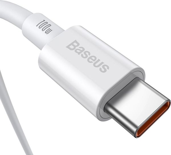 Καλώδιο USB Baseus USB-C - USB-C 1 m Λευκό (BSU2849WHT)