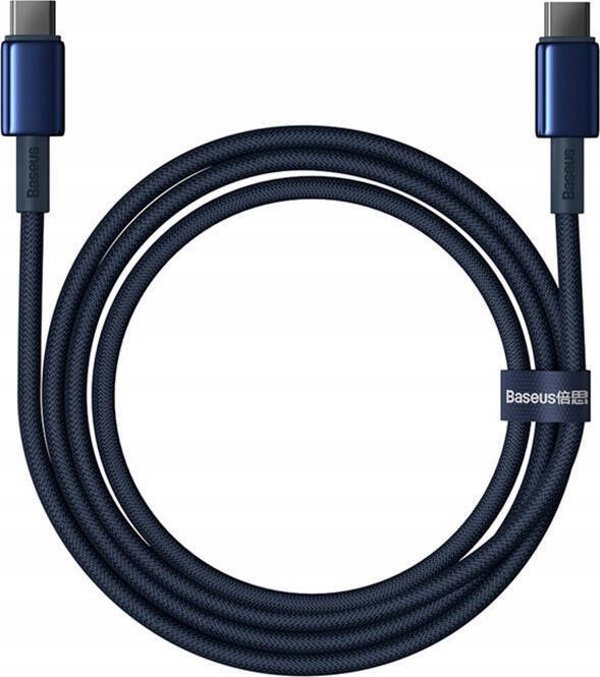 Καλώδιο USB Baseus USB-C - USB-C 1 m Μπλε (BSU4879)