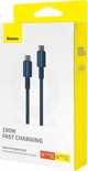 Καλώδιο USB Baseus USB-C - USB-C 1 m Μπλε (BSU4879)