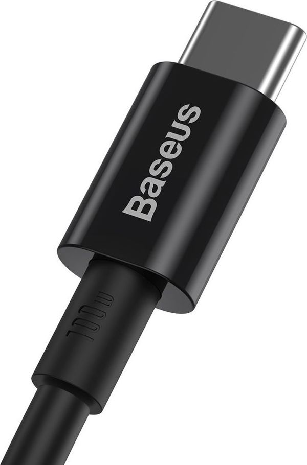Καλώδιο USB Baseus USB-C - USB-C 1 m Μαύρο (BSU2848BLK)