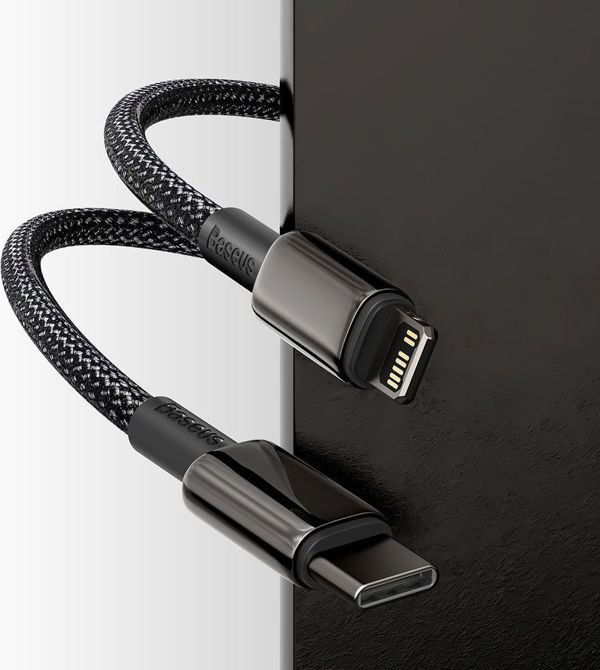 Καλώδιο USB Baseus USB-C - Lightning 1 m Μαύρο (6953156232037)