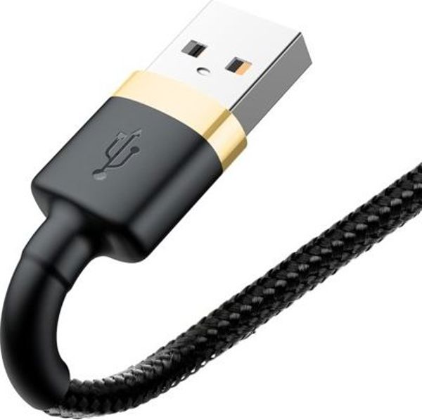 Baseus Lightning Cafule Cable 2A, 3m Gold/Black (CALKLF-RV1) (BASCALKLF-RV1)