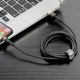 Baseus Lightning Cafule Cable 2A, 3m Gold/Black (CALKLF-RV1) (BASCALKLF-RV1)