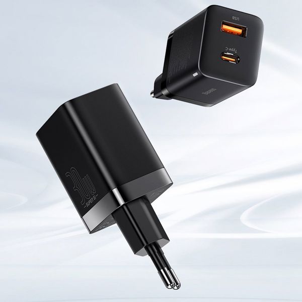 Baseus Φορτιστής Χωρίς Καλώδιο με Θύρα USB-A και Θύρα USB-C 30W Power Delivery Λευκός Super Si Pro (CCSUPP-E02) (BASCCSUPP-E02)