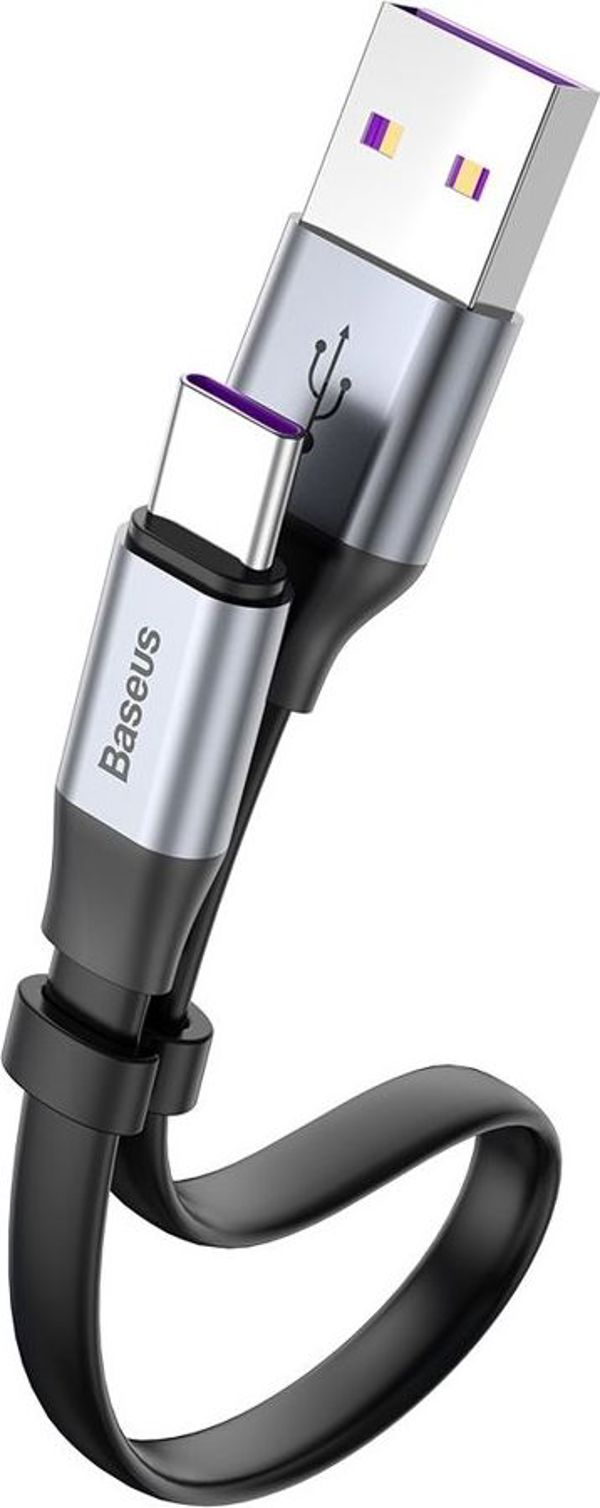 Καλώδιο USB Baseus USB-A - USB-C 0.23 m Μαύρο-γκρι (6953156293427)